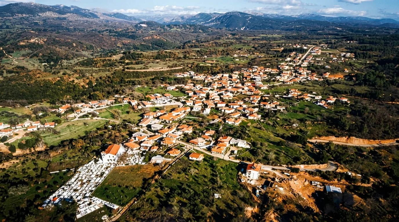 Αεροφωτογραφία του Κουμανίου